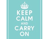 Keep Calm and Carry On, 8x10 Print-HOPE DIAMOND BLUE-Vintage Inspired (Buy 3 get 1 Free)
