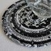 Ebony and Ivory Round Coiled Mat by PrairieThreads