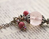 Rose Quartz Classy Pendant with Rhodochrosite Charm Accent Fashion