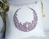 Decorative Pillow Winter Berry Wreath Handpainted Cover 16 inch