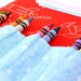 Crayon holder with crayons and paper pad included - Robots (Ready To Ship)