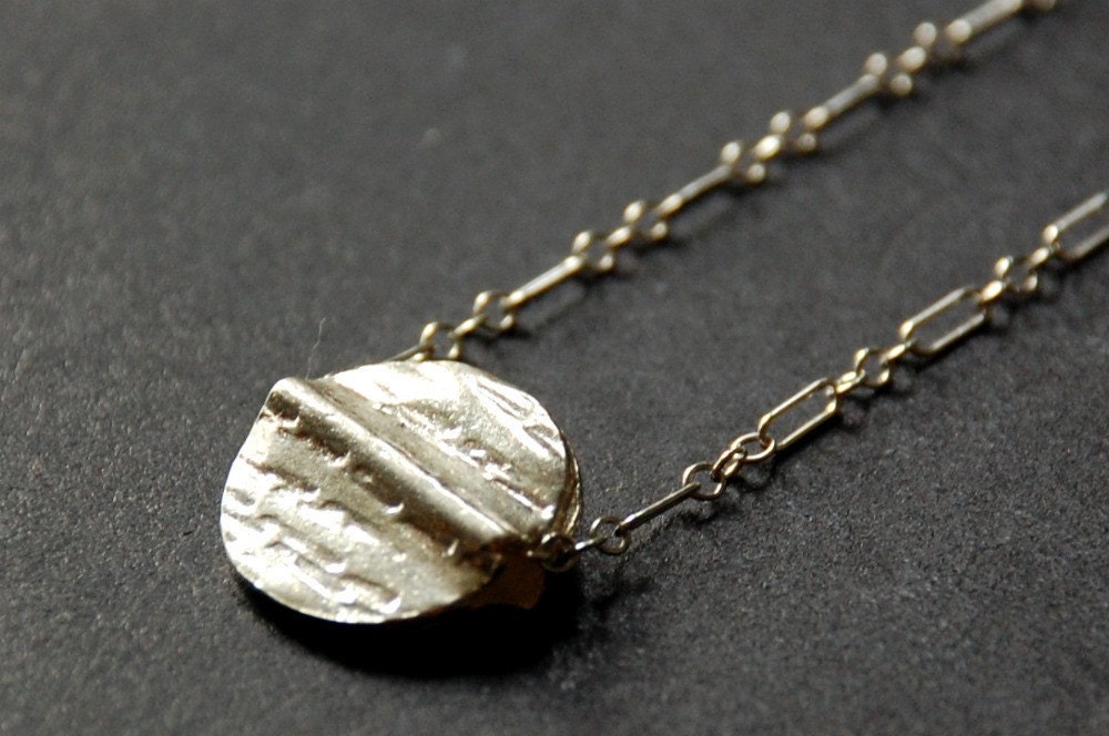 Sterling Silver Circle Necklace -Layering Necklace -18 inches long- Simple