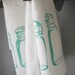 Mason Jar Tea Towels- Screen Printed on Organic Linen- Dish Towel-Set of Two- Hostess Gift