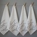 Linen Napkins- Organic- Screen Printed- Pussy Willow Design- Set of Four- Hostess Gift