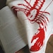 Tea Towel-Organic Linen- Lobster- Screen Printed Dish Towel