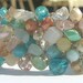 Destination Beach Wedding, Bridal, Bridesmaids, TROPICAL ISLANDS Sea Foam, 1" Wide Cuff Bracelet, Crystal, Semi Precious, Hand Knit