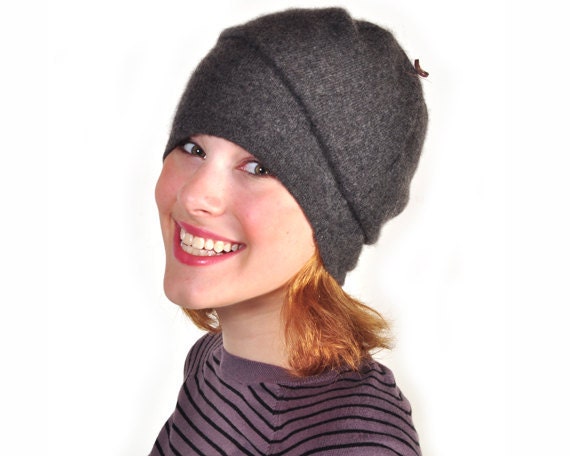Gone To Paris handmade cashmere hat Dark Gray