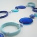 Repurposed Sea and Sky Vintage Circles Necklace