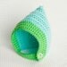 Crochet Gnome Pixie Hat with Chinstrap - BOY or GIRL - Newborn size - BRIGHT colors - Great Photo Prop