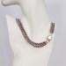 Double strand silver pearl choker with Sterling bezel pearl clasp