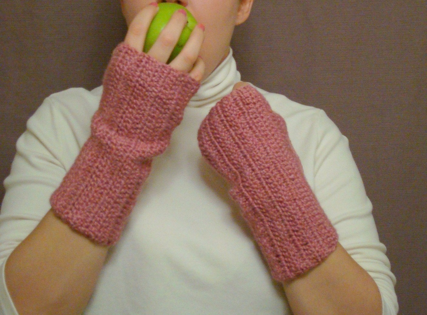 Autumn Heather Fingerless Gloves for Women, Pink Fingerless Gloves, Crochet Arm Warmers, Wrist Warmers, Fingerless Mittens, Mitts