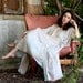 1950s Blue Nightgown and Robe, Vintage Lace Nightgown and Robe, 1950s Peignoir Set MED LG