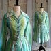 Vintage 1960s Dress, 60s Full Skirt Cotton Dress MED LG