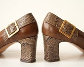 50s Ferragamo Heels - Python and Leather
