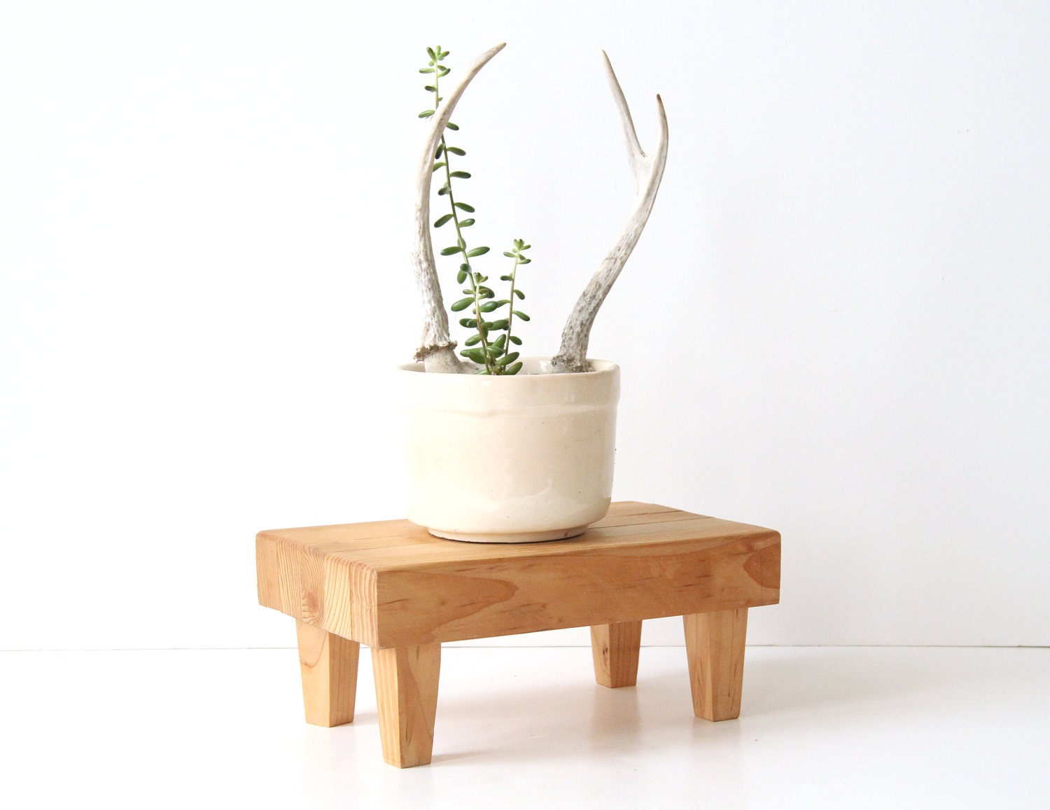 Wooden Display Platform - Mid Century Modern