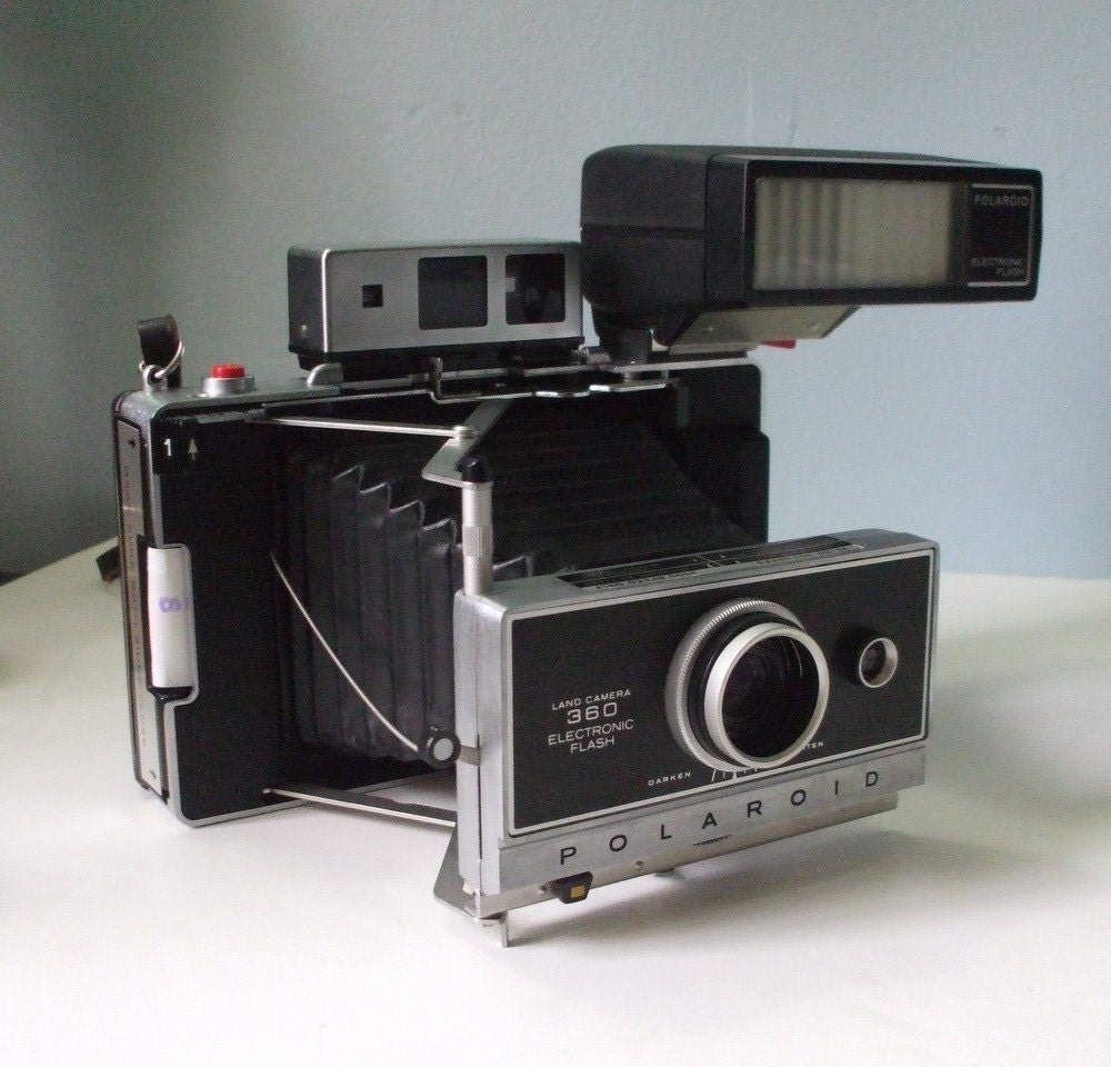 Vintage Polaroid 360 Land Camera with Case and by EstateBum