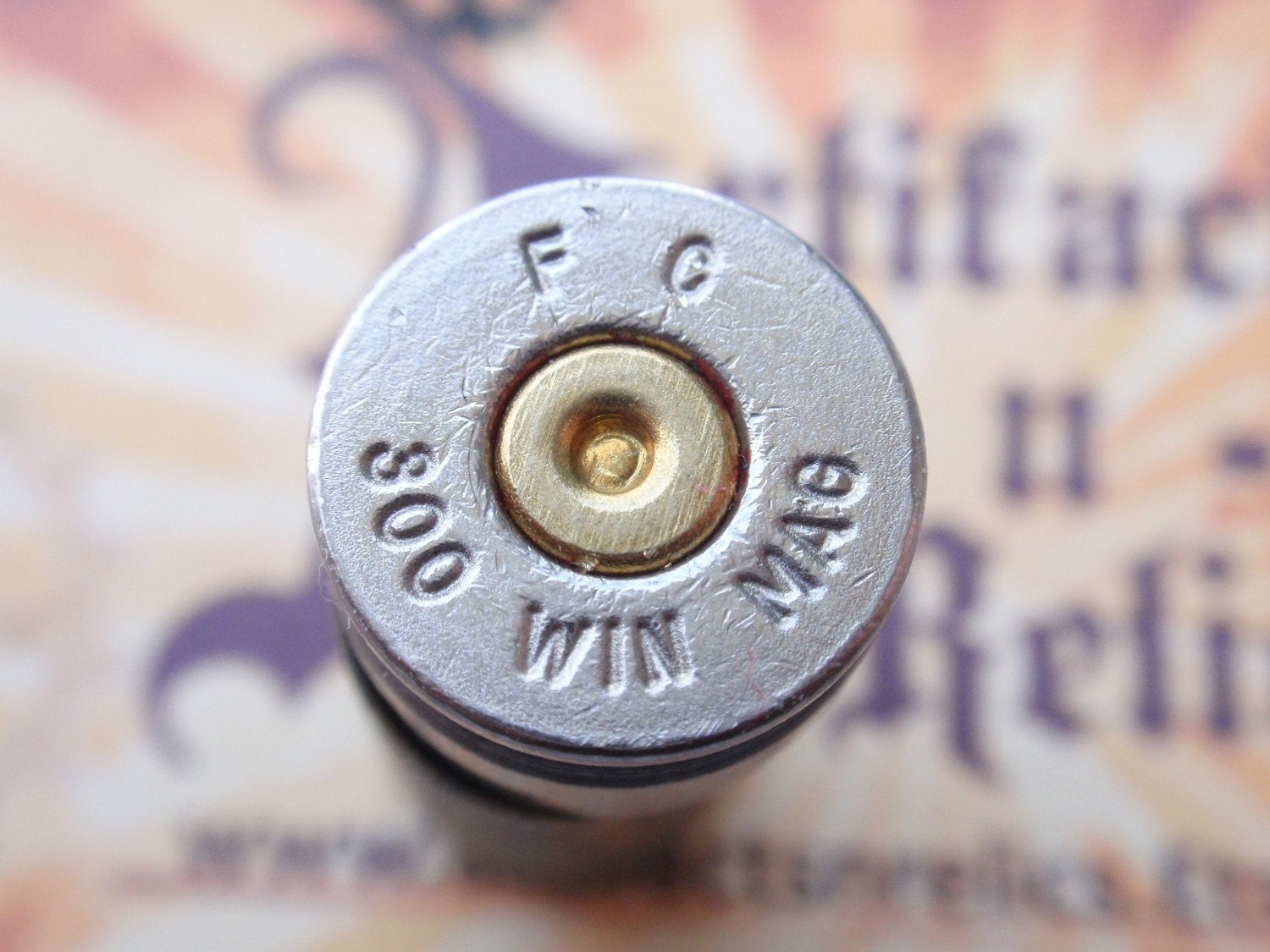 FC 300 Win Mag Rifle Bullet Casing  2 tone Tie Tack lapel pin