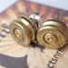 9mm.. Bullet Shell Gecko Surgical Steel Post Earrings