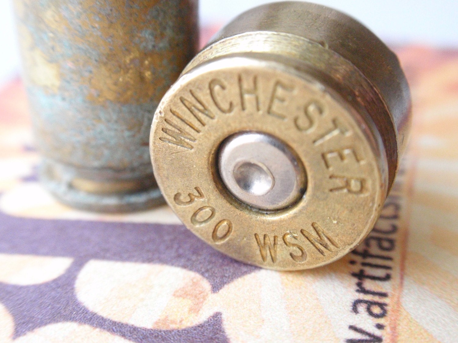 Jewelry Bullet Jewelery 300 Winchester Short Magnum (300 WSM) Bullet Casing  2 tone Tie Tack lapel pin