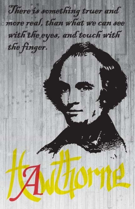 Nathaniel Hawthorne Print 11x17 - Famous Seniors