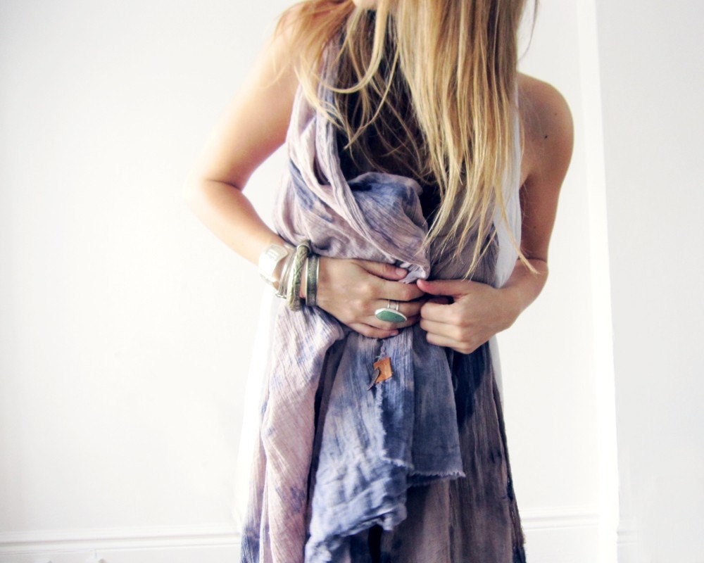 THE NOMAD - purple cotton scarf