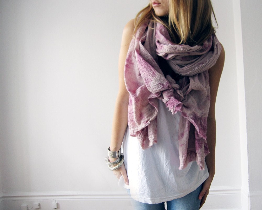 THE NOMAD - pink cotton scarf