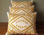 Custard Cream Printed Cushion