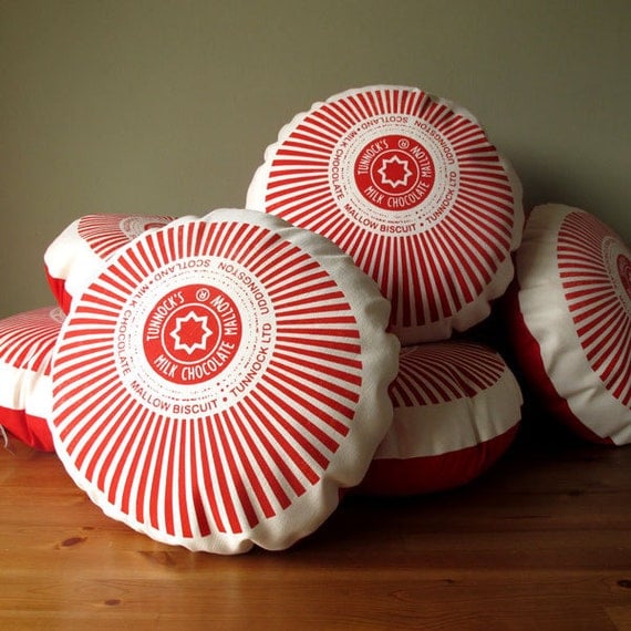 Tunnock's Teacake Screen-Printed Cushion