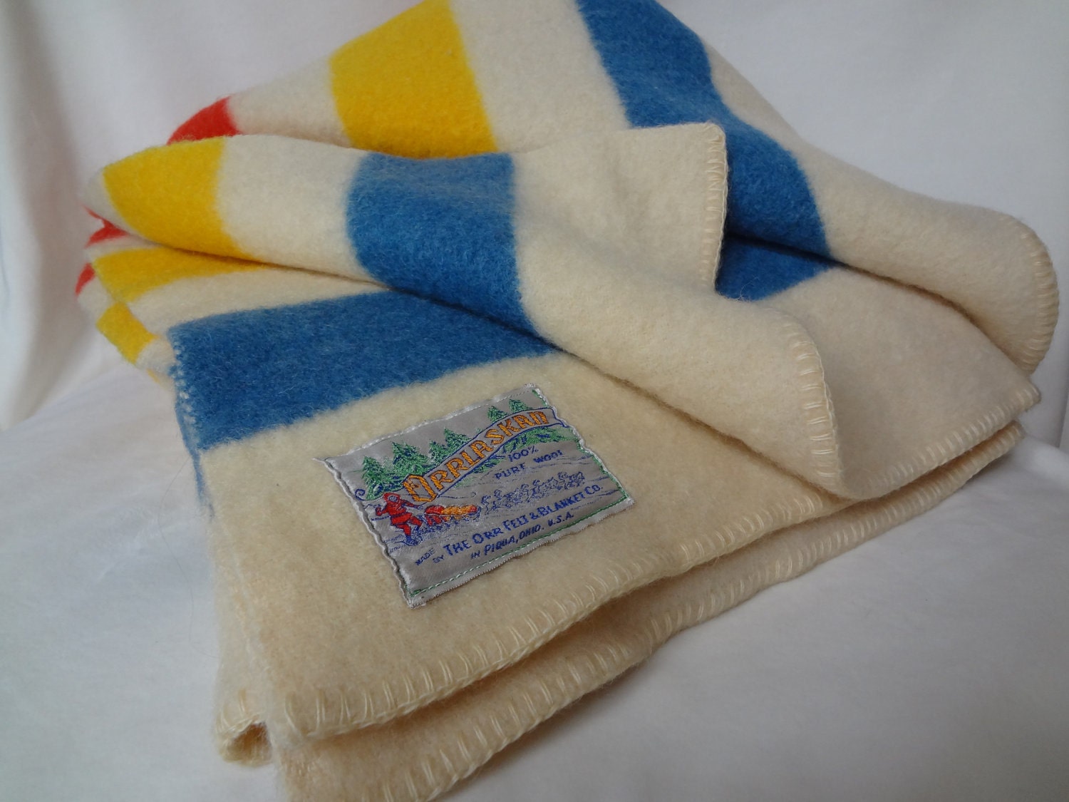 Vintage Wool Blanket by the Orr Felt  Blanket Company - ORRLASKAN