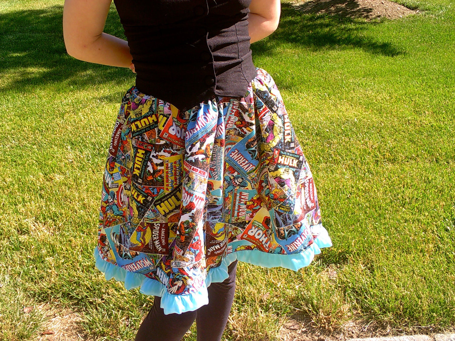 Marvel Heroes Comic Book Skirt