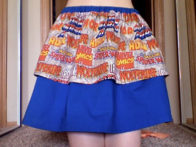 Double Layer Marvel Heroes Skirt