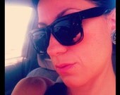 Vintage Wayfarer Style Black Frame Sunglass