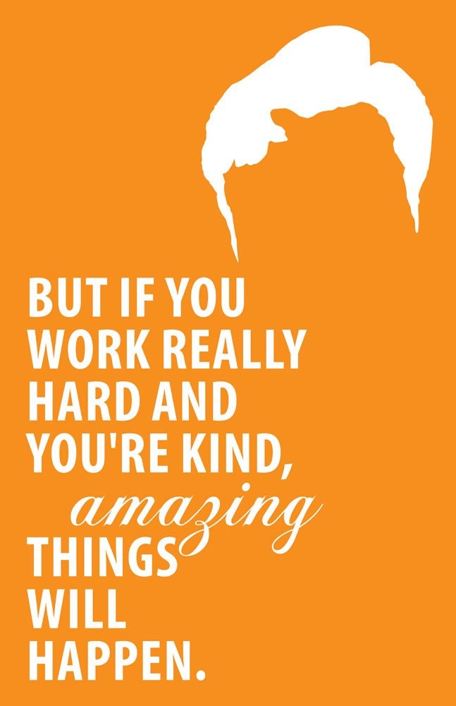 12x18 Conan Work hard and be kind on glossy paper