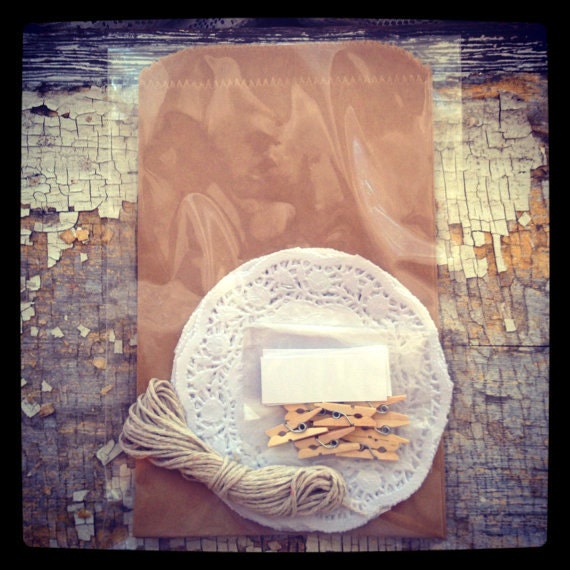 Wedding Favor Gift Wrap Set - Set of 80 - French Market - xo, j&L