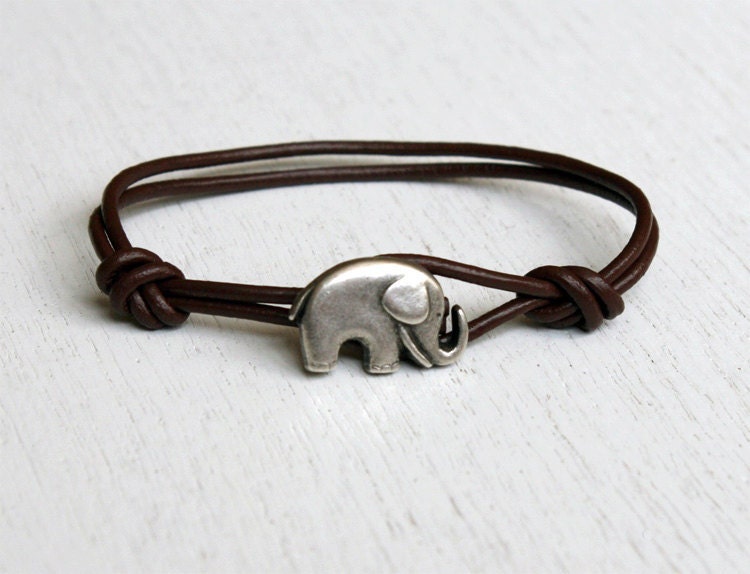 Elephant Leather  Bracelet (13 colors to choose)