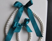 Little Girl Pearl Necklace and Bracelet set perfect for flower girls or first pearls