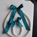 Little Girl Pearl and ribbon and Bracelet set perfect for flower girls or first pearls custom made for you