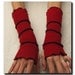 Red Fleece Reversible Arm Warmers - Armies - Winter Warmderland