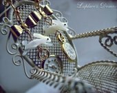 I'm late - white rabbit inspired earrings from alice in wonderland