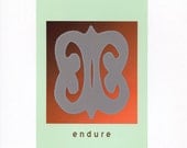 Endure & Overcome - HYE WON HYE - Adinkra Symbol - Archival Art Print