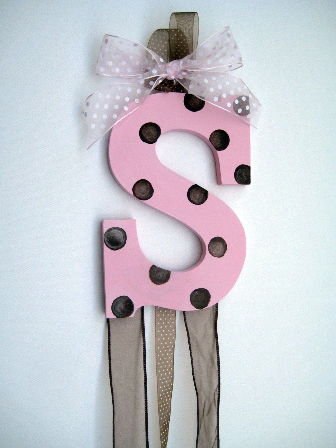Wooden letter hair bow holder personalized and by Wooden letter hair bow holder personalized and by