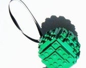 Green LEGO Brick Christmas Ball Ornament Kit