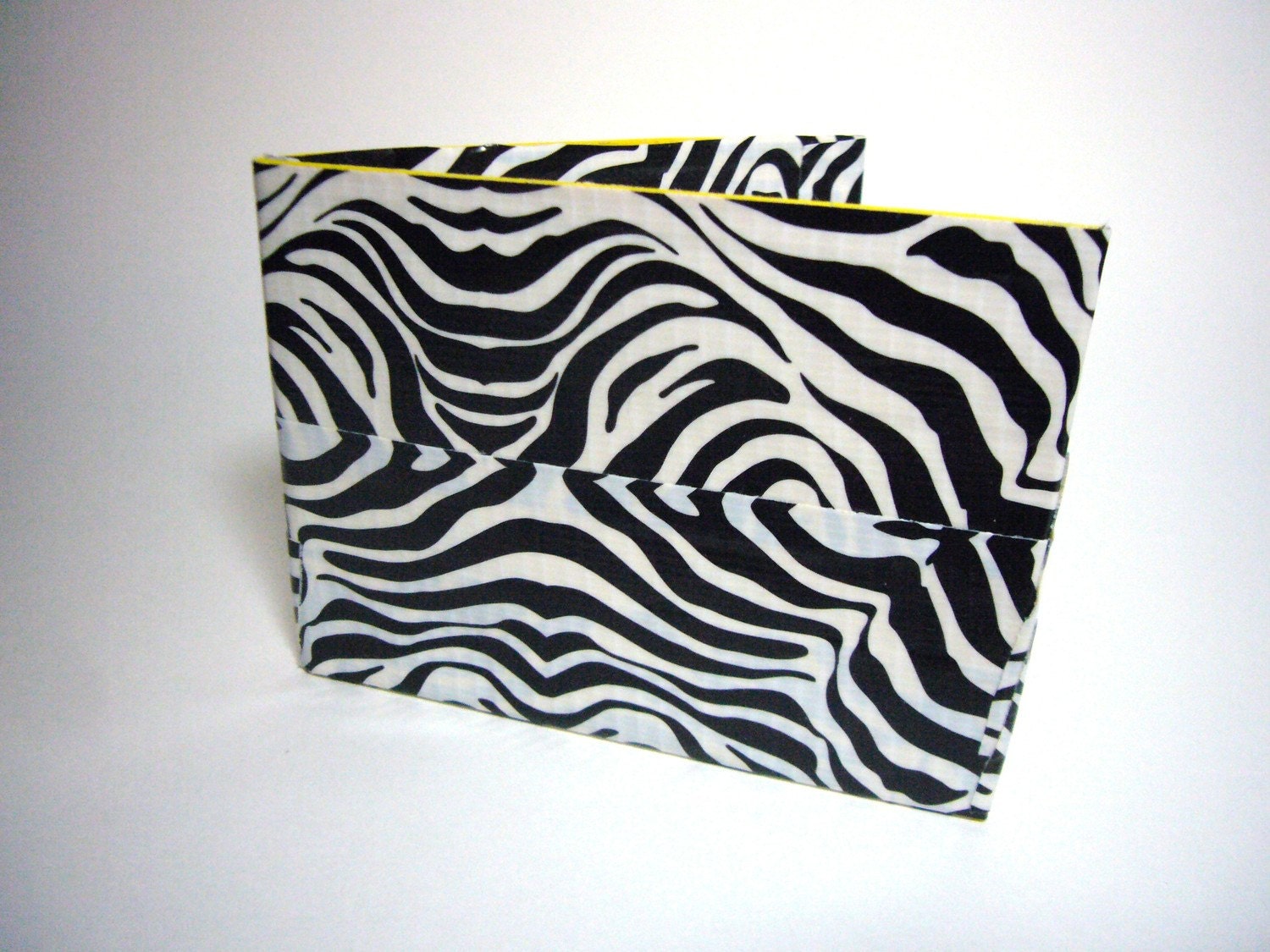 Zebra Print & Bright Yellow Duck Tape Wallet