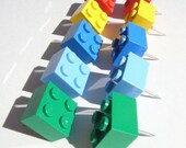 Toy Brick Thumb Tacks, set of 10
