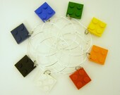 Toy Brick Wine Glass Charms, set of 8, a great gift for her