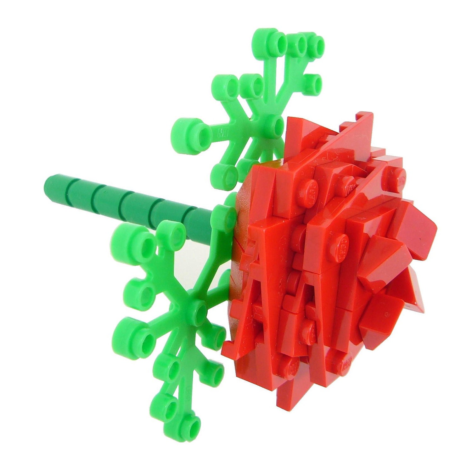Brick Rose building Kit Nerdy Geeky Valentine in Full Bloom