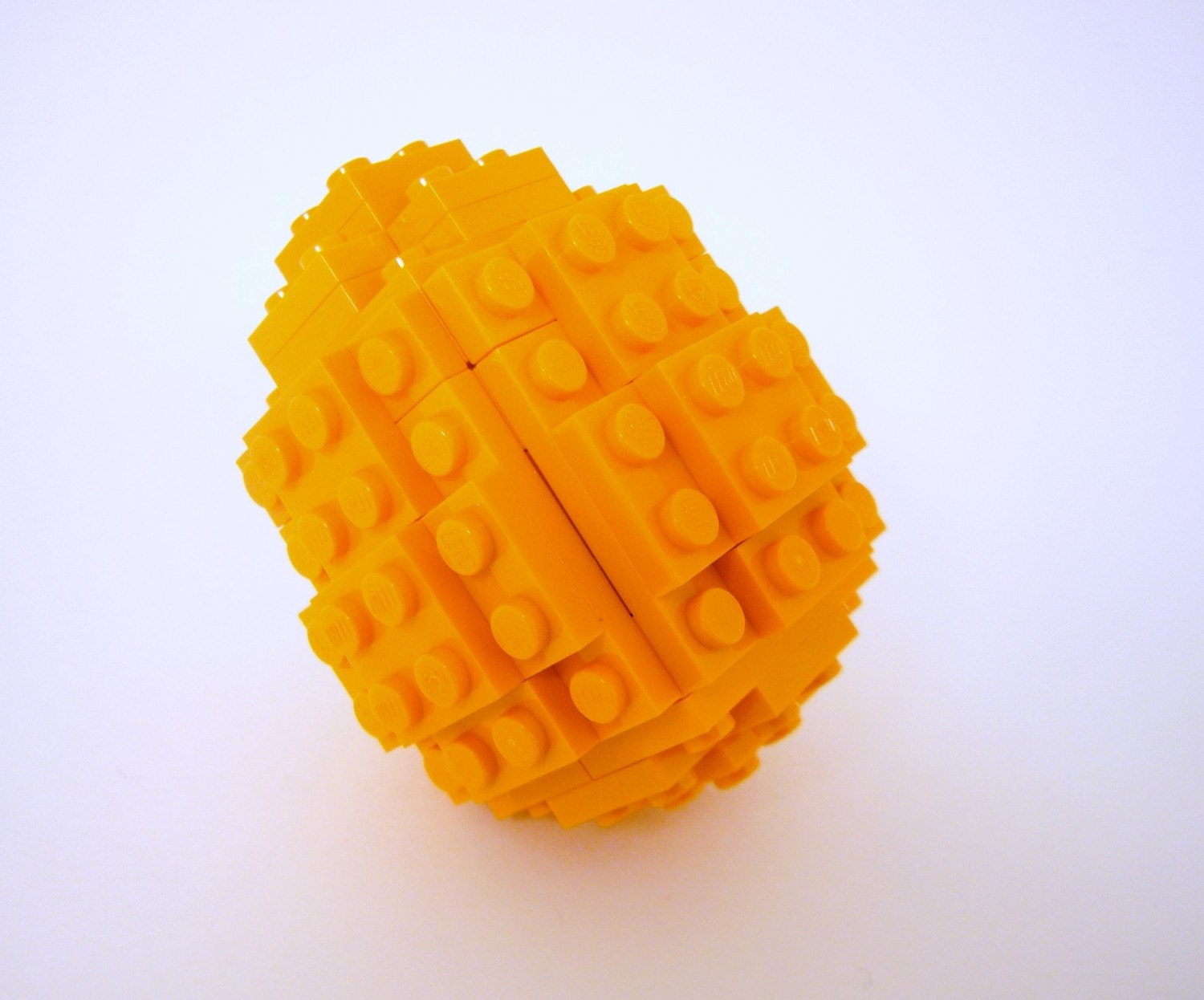 Orange Toy Brick Easter Egg Building Kit