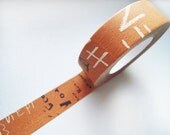 2012 New-Japanese Washi Masking Tape-Graffiti Camel Brown for scrapbooking, party deco, packaging, art project