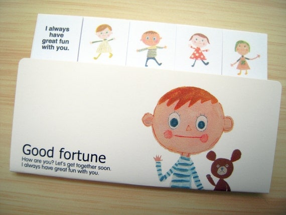 Kawaii Sticky Index Tab / One Point Sticker - Good Fortune Boy - 150 pieces (SM-038) for Scrapbooking