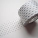 Discontinued-Wide Japanese Washi Masking Tapes / Gray Polka Dots 30mm for invitations, party favor, packaging, decoration